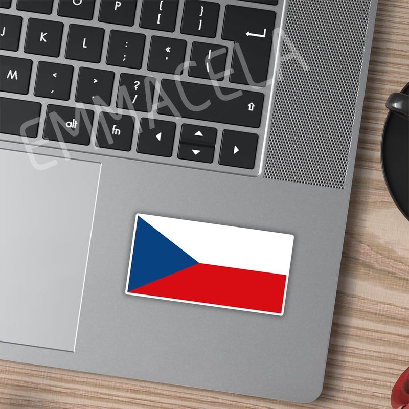 EMMACELA (3PCS) Czechia Flag stickers, Countries Flag Stickers - Waterproof Vinyl Decals For Laptops, Tumblers, Water Bottles, Books, Scrapbooks, Size 3 x 1.5 Inch - Image 4
